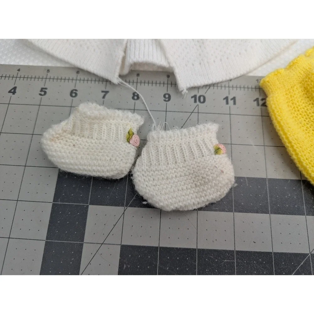 Knit‎ Doll Outfit Sweater Tights Booties Lot Vintage